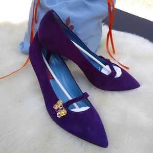 Paola Quadretti purple suede shoes size 8.5